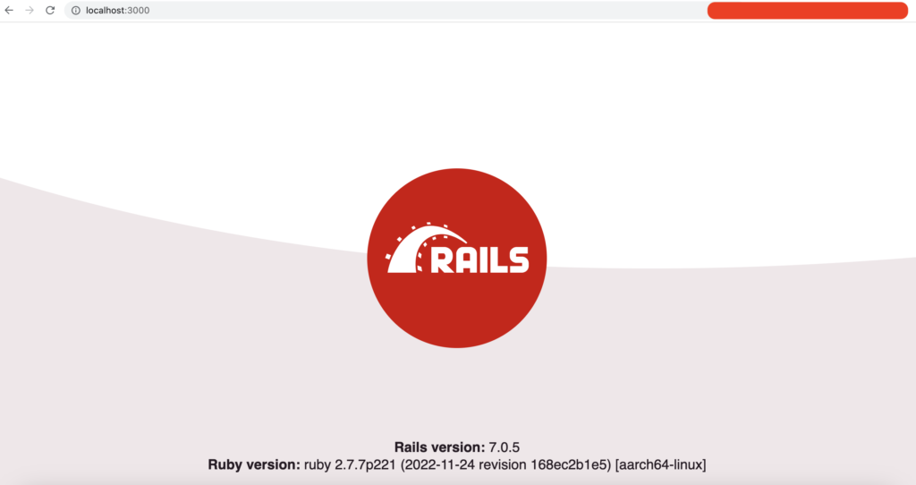 Rails API デフォルトページ